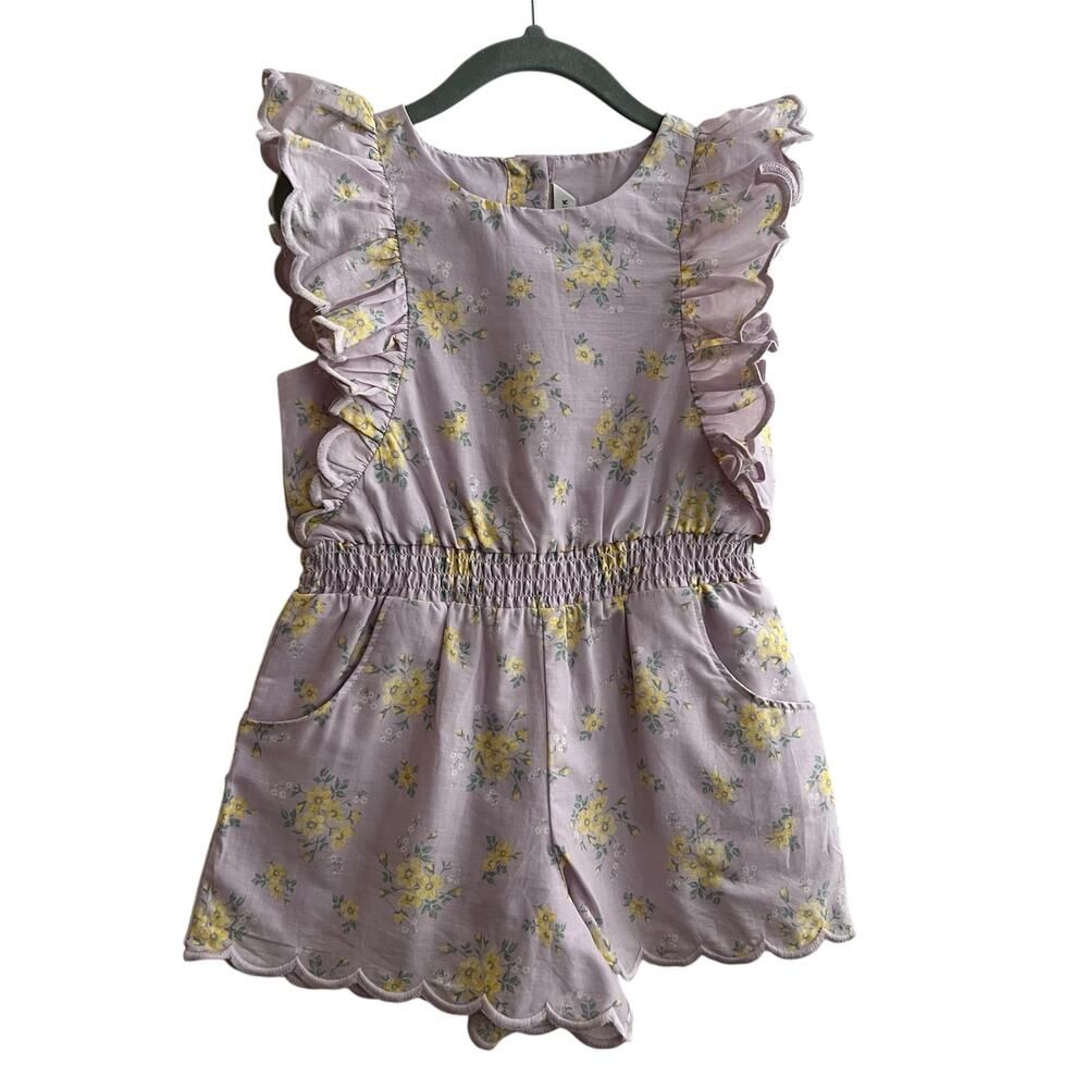 NEW Janie & Jack floral scalloped romper